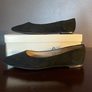 Black Pointed Toe Ballet Flats - Women size 9.5